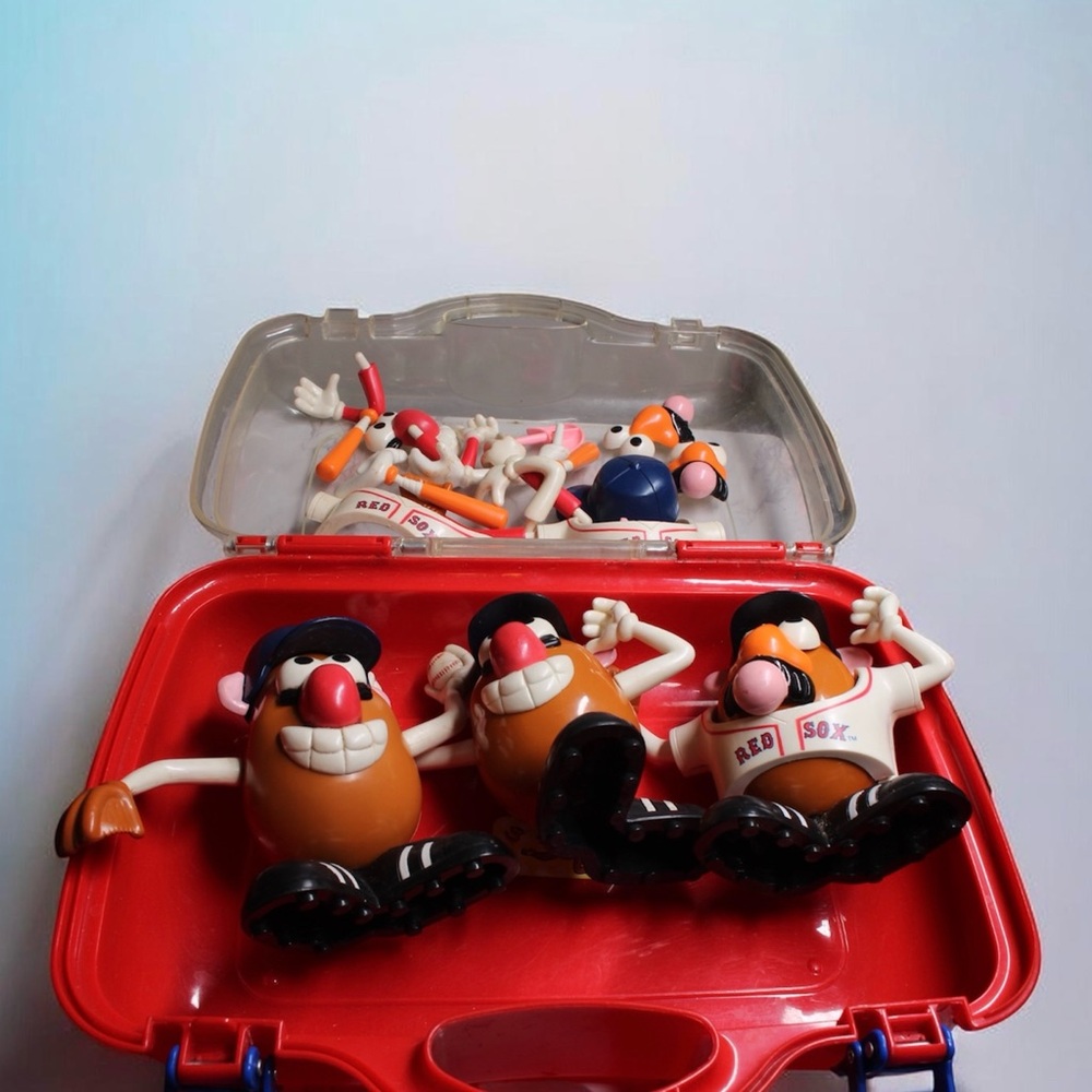 Playskool Mr. Potato Head Boston Red Sox Lot 3 Figures Carrying Case MLB Parts